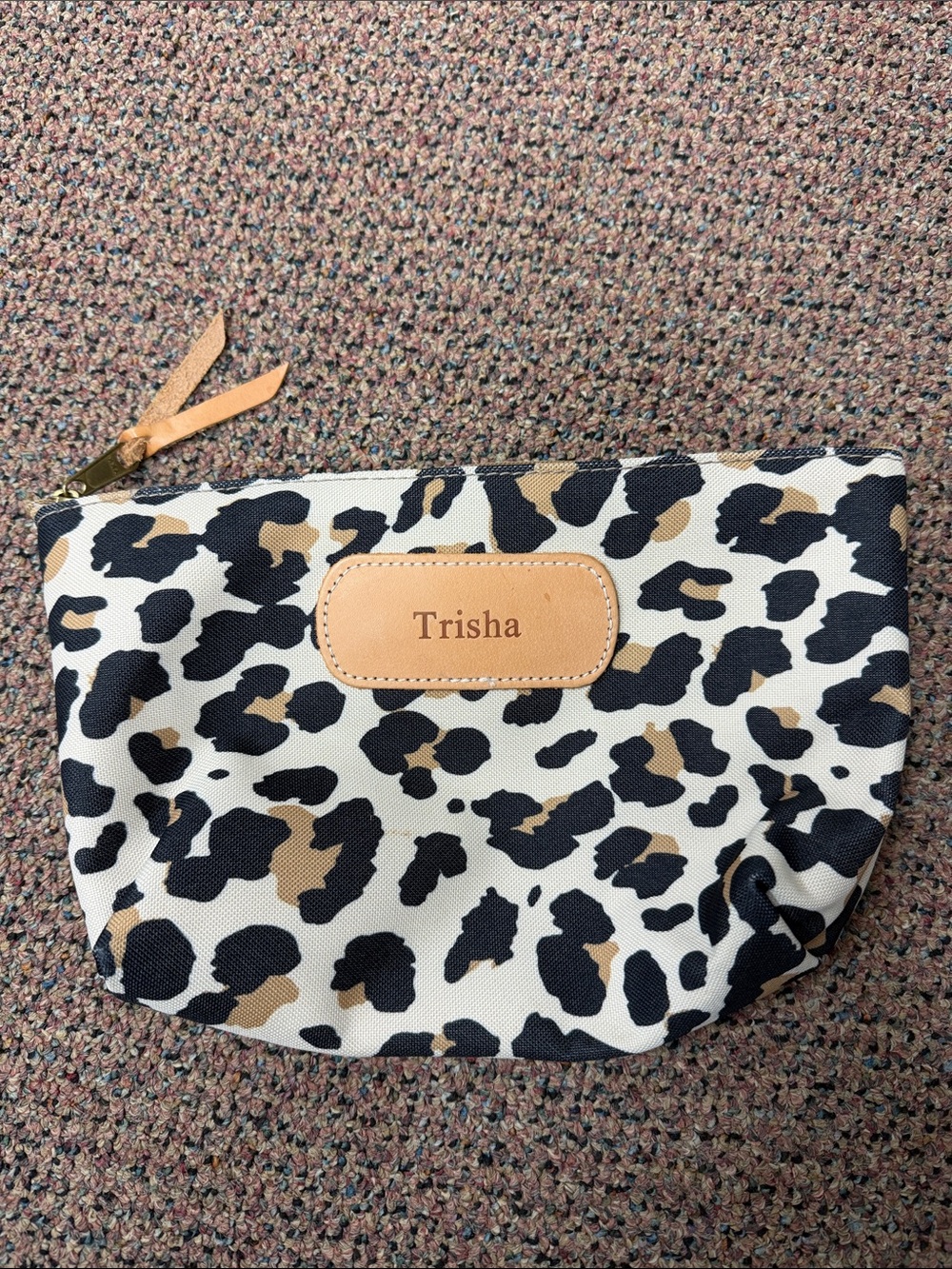 Jon Hart Design Grande Leopard Cosmetic Travel Pouch